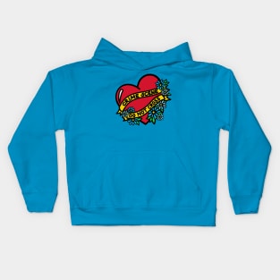 Crime Scene Tape Vintage Heart Tattoo Kids Hoodie